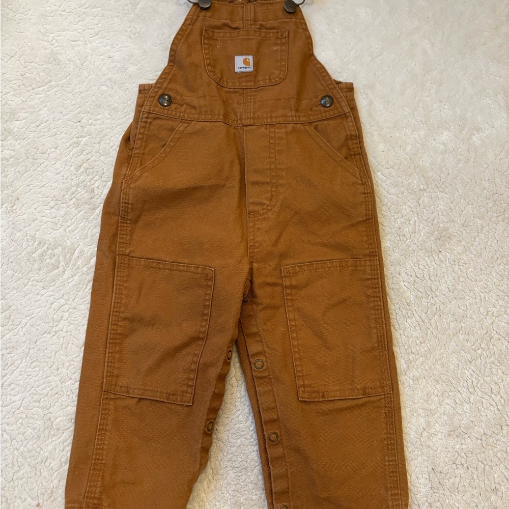 Carhartt Kids Overalls in Rich Brown